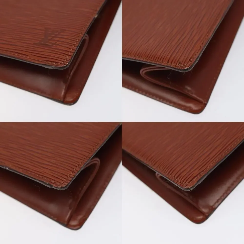 Louis Vuitton Epi Trousse Crete Pouch Brown